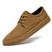 Men's British Style Leather Splicing Single Shoes Board Shoes Big Head Casual Leather Shoes Trendy Low-top Tooling_vogvips.com