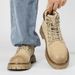 European Warm Series Martin Genuine Leather High Top British Style Ankle Autumn Work Hiking Men's Outdoor Yellow Boots_vogvips.com