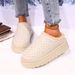 SHLIANG Women Flats Slippers Crystal Platform Suede Mules Shoes Fur Shoes Casual New Winter Warm Cozy Woman Flip Flops Trend Slides X0062_vogvips.com
