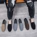 New men's shoes casual breathable driving flat loafers a slip-on loafer straddle_vogvips.com