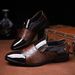 Plus Size New Men's Pointed Toe Business Leather British Style Fashion Formal Suit Groom Wedding Derby Shoes_vogvips.com
