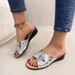Plus-size Women's Slippers 2025 Summer New Thick-soled Gold Women's Shoes European And American Style Peep-toe Wedge_vogvips.com
