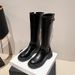 Brown Long For Women 2024 New Autumn Winter Small Size Slimming Thick Sole Over-the-Knee High Knight Boots_vogvips.com