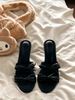 French Lace-trimmed High-heeled Sandals - New Summer Collection For Women, Perfect For Dressing Up With Skirts, Sweet Stiletto Thong Sandals_vogvips.com