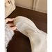 Cowhide Edition~ White Moonlight Boots Small Fragrant Wind Round Head Flat Bottom Boots Knight Boots Women's Tall Pants Boots_vogvips.com