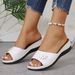 Summer New Model Wedge Heel Floral Peep-Toe Large Size Women's Casual Sandals With_vogvips.com