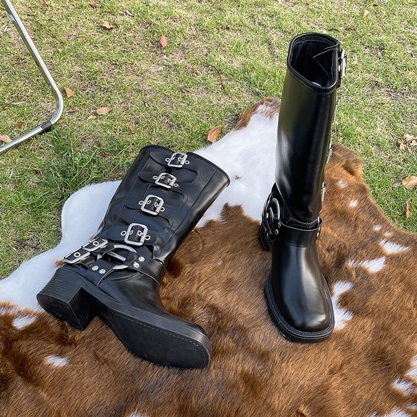 American Style Western Cowboy For Women 2023 New Summer Thin Slimming Versatile Over-the-Knee Long Single Boots_vogvips.com