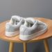 Gebbas Suede Low-Top Sneakers: Soft Pastel Hues (Gray/Pink) For Daily Casual Style_vogvips.com