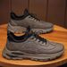 Men's Summer New Breathable Chef Sho, Trendy Versatile Thick Soled Leather Surface, Sports And Leisure Running Dad_vogvips.com