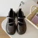 Women Casual Fashion British Style New Trendy Round Toe Retro Thick Sole French Mary Jane Shoes Triple Black Brown Free_vogvips.com