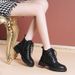 Guangzhou Martin Short 2025 Autumn Winter New Genuine Leather Lace-up Fleece Thick Sole Chunky Heel White Women's Boots_vogvips.com