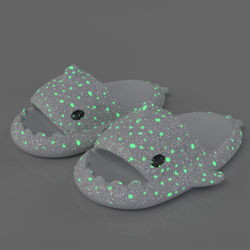 Luminous Slippers Women Men Fashion Outdoor Lantern Fish Summer Beach Flip Flops Couple's Sandals Shark Slides_vogvips.com