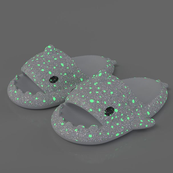 Luminous Slippers Women Men Fashion Outdoor Lantern Fish Summer Beach Flip Flops Couple's Sandals Shark Slides_vogvips.com
