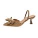 Bowknot High-heeled For Women, Foreign Trade 2026 Summer New Pointed Toe, European And American Style, Thin Heel, Large_vogvips.com