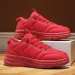 Red Men's Winter Down Cloth Waterproof Bread Casual Shoes Sneakers_vogvips.com