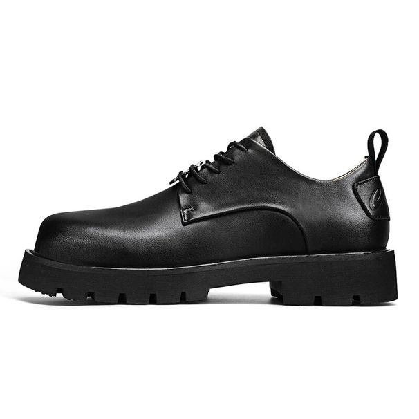 2024 S/s Trend New British Street Style Teenagers Leather Height increasing Shoes For Men Daily Party Dress Black Hombre_vogvips.com