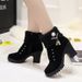 2013 Winter New Rhinestone High Chunky Heel Fur Short Fleece Lined Martin Boots Women Plus Size Shoes_vogvips.com
