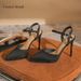 Qianluhui Black Suede Platform High-Heel Sandals For Ceremonies, Model Shows, And Catwalks, Wholesale Of Ultra-High-Heel_vogvips.com