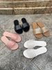 Cross-Border Plus Size 2025 New Shiny Gold Women's Slippers Internet Celebrity Flat One-Word Beach Soft Sole Non-Slip_vogvips.com
