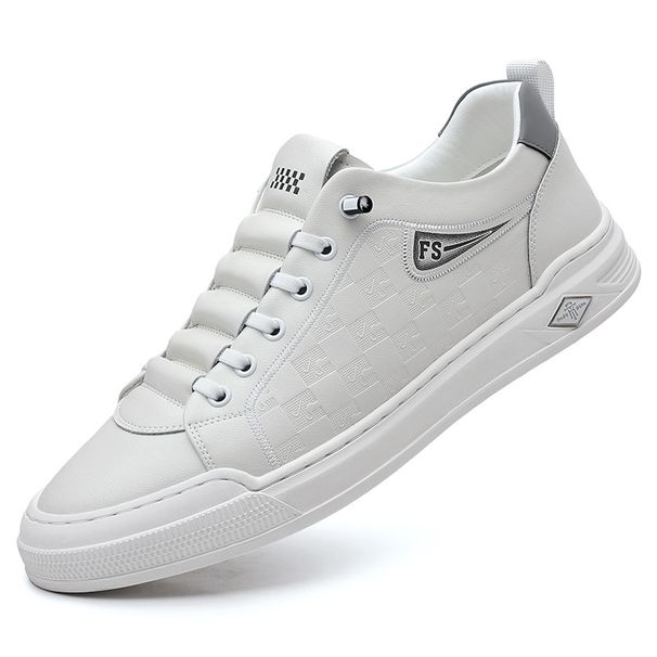 Summer Autumn Cow Leather Sneakers For Men Fashion Casual White Board Shoes Male Breathable Driving Shoes Man_vogvips.com