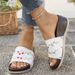 Women's Shoes Casual Wedge Heel Flower Shoes Beach Vacation Sandals Women Summer Seaside Outdoor Wear Slippers_vogvips.com