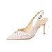 In Stock 26H1 Pointed-toe High-heeled Shoes For Women, 2026 New Model, Elegant And Mature Style, Pleated Metal Buckle,_vogvips.com