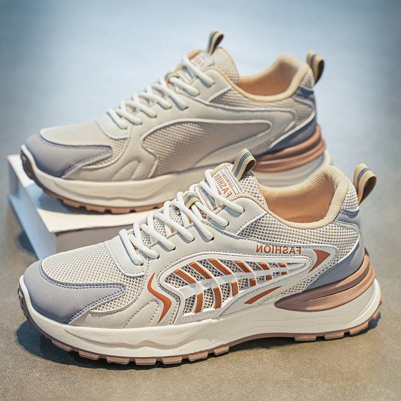 ! Spring Mesh Men's Shoes Are Breathable And Odorless, Suitable For Students To Run And Do Casual Sports, Which Can Help Increase Height_vogvips.com