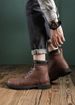 Autumn And Winter Men's Shoes: British Retro Leather Boots, Men's High-top Boots_vogvips.com