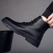 Leather Martin Boots Men's Autumn 2025 High-top Plus Velvet Warm Korean Cotton Shoes Men's Winter Tooling Motorcycle Boots_vogvips.com