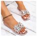 Elegance Plus Women's Square Toe Flat Sandals - Comfortable Diamond Design Summer Slippers_vogvips.com