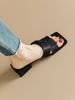 European Style~Super Soft~Square-Toed Chunky Heel For Women 2026 New Fashion Casual Versatile Low-Heel Slide Sandals_vogvips.com