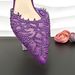 Women's pointed shoe bag simple hollow design thin with ankle chain chain dinner party commuting wear_vogvips.com