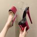 Trendy New Waterproof Platform Stiletto Pointed-toe Ultra High Heel Women's Casual Fashion Sandals_vogvips.com