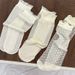 3 Pairs White Lace Thin Wooden Ear Edge Pile Spring Summer Socks Women's Ice Silk Sock_vogvips.com