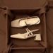French-style Elegant Closed-toe Sandals For Women, Square Toe Chunky Heel, 2025 Summer New Vintage Versatile High-heeled_vogvips.com