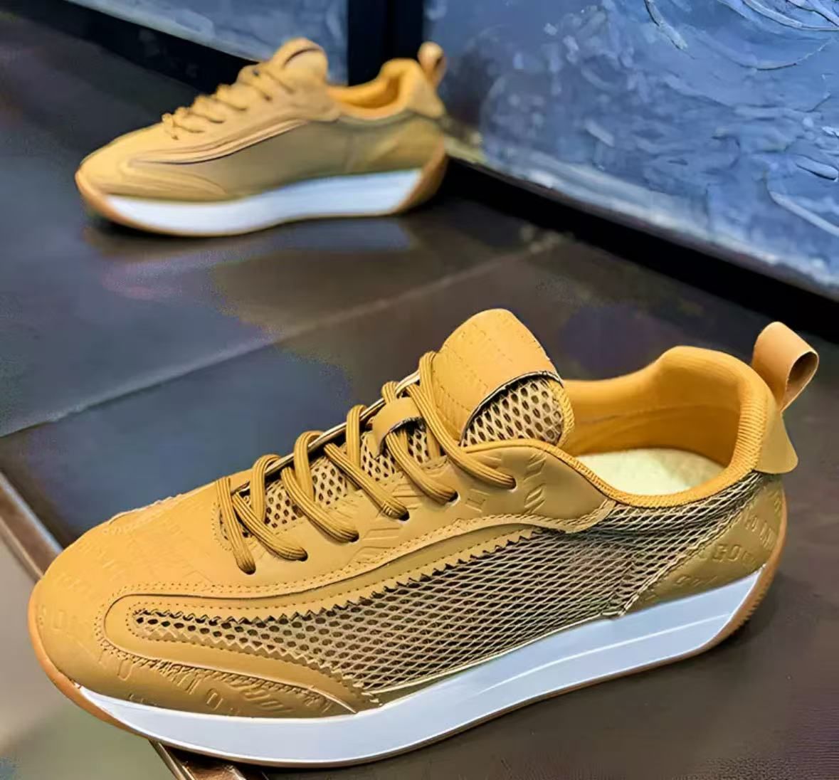 Unisex Casual Leather Sneakers Non Slip Sole Durable Daily Walking Footwear_vogvips.com