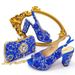 Women's Fish Mouth Backless High Heels Sparkling Stone Dress Shoes Matching Wallet_vogvips.com