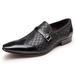 Aofu Footwear 4007 20251215 Batch New Men's Business Buckle Square Head Set Foot Leather Shoes Men_vogvips.com