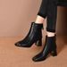 Square Toe British Martin Boots For Women, Versati Autumn And Winter High Ank Boots, Chunky Heel 2024 New French_vogvips.com
