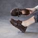 Fenglinyun 2025 Autumn Top Layer Cowhide Shallow Cross-Strap Flat Heel Retro Style Round Toe Shoes_vogvips.com
