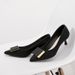 Spring New Pointy Metal Decoration Women's Single Shoes Thin Heel Shallow Heels_vogvips.com