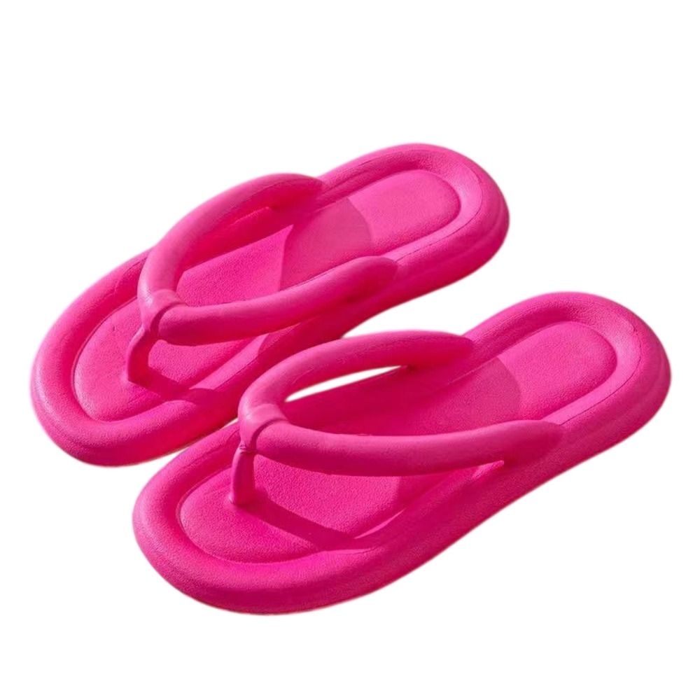 Fashion Candy Colors Woman Flip-flops Non Slip EVA Beach Shoes Soft Sole Bathroom Home Slippers For Couples And Women_vogvips.com