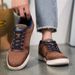 New Gump men's shoes Breathable denim sports casual shoes low top lace-up outdoor men's board shoes_vogvips.com
