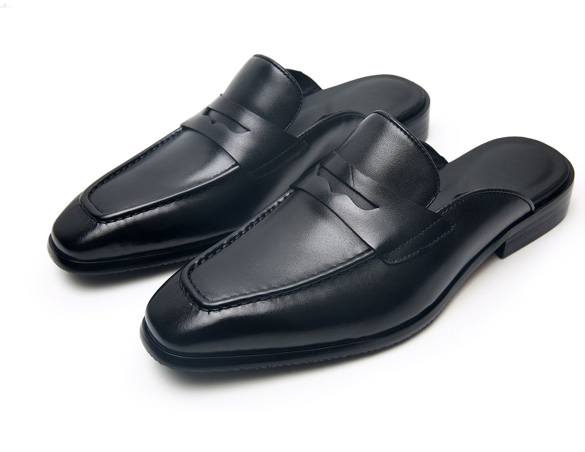 Men's Breathable Slip-On Mules, Driving Shoes & Slide Sandals, Non-Slip Rubber Sole Casual Footwear_vogvips.com