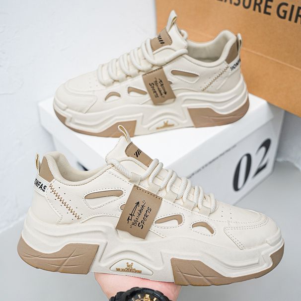 Men's Shoes Breathable Little White Shoes Men's Platform Sports Shoes Casual Board Shoes Dad_vogvips.com