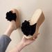 Independent Station Summer New Wedge High Heel Flower Platform One-Strap Foreign Trade Women's Beach Sandals_vogvips.com