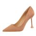 Elegant Pointed Toe Stiletto Heels For Women - Ultra High Heel (8cm+) Suede Dress Shoes For Parties & Special Occasions_vogvips.com
