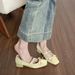 Mary Jane Women's Shoes Bow Word With Thick Heel Light Mouth Single Shoes_vogvips.com