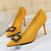 Women's Elegant Pointed Toe Stiletto Heels - Rhinestone & Buckle Straps, Soft Suede & PU Comfort, High Heel Dress Shoes For Parties_vogvips.com