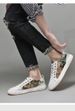 Bear Pattern First Layer Cowhide Board Shoes Men's European Station Men's Shoes Soft Sole Men's Casual Shoes One Pedal Shoes_vogvips.com